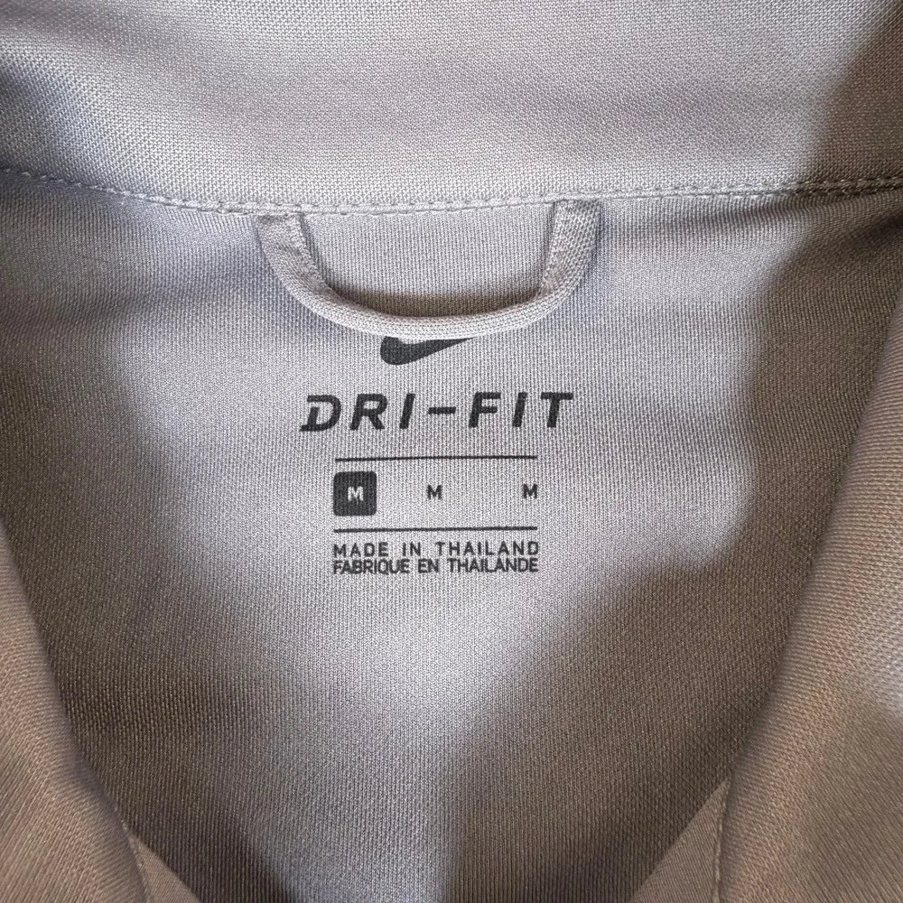 Nike Dri-FIT Mens Full Zip Jacket Grey Two Tone Training Mock Neck Medium #3095